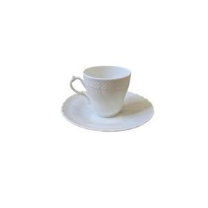 Richard Ginori Demitasse Cup & Saucer Set Bianco White (Vecchio Ginori Shape)
